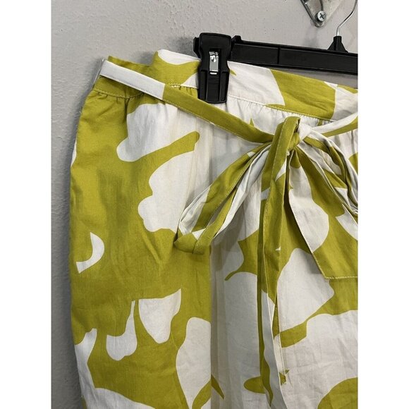 Future Collective Alani Noelle Wide Leg Pants Floral Green White Belted Size 2X - Picture 5 of 13